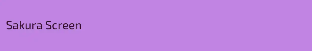 Sakura Screen
